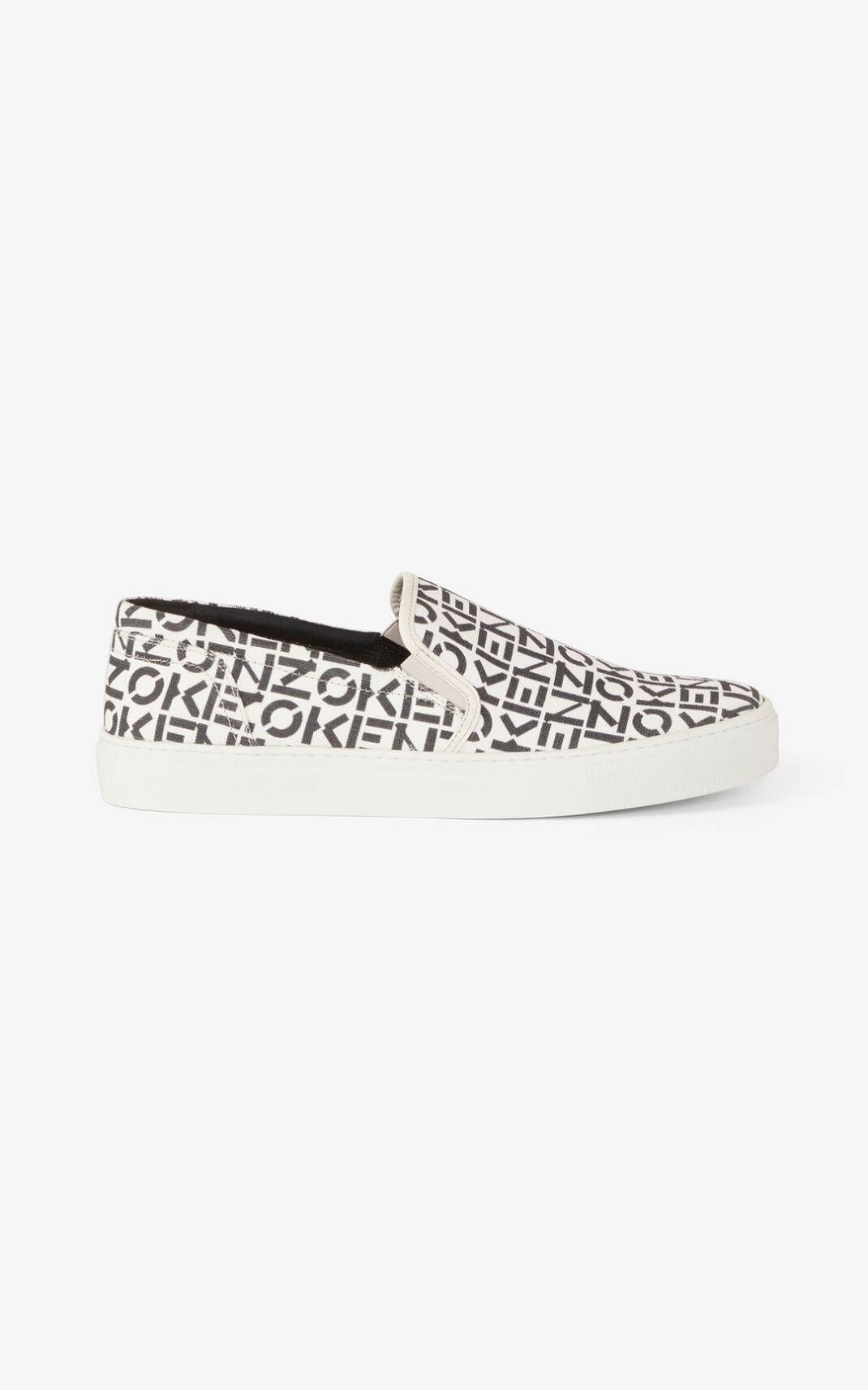 Kenzo K Skate Monogram laceless Sneakers Herre - Grå DK-859211